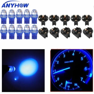10X AZUL LED T10 194 CALIBRE DE RACIMO TABLERO BOMBILLA GIRO BLOQUEO TOMA PARA FORD - Imagen 1 de 12
