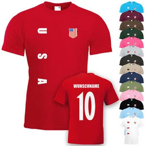 USA United States T-Shirt Trikot Name Nummer Fußball WM EM Fan Team National - Bild 1 von 17
