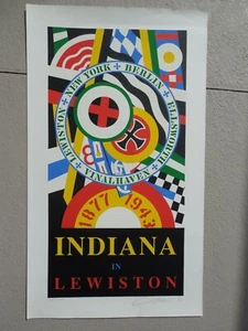 Robert Indiana "Indiana In Lewiston" 1991 Silkscreen Hand Signed Ed. of 150 - Picture 1 of 6