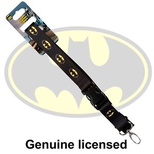 Genuine Licensed DC Comics Batman Lanyard w Quick Release Badge Keychain Holder