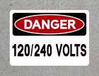 DANGER High Voltage Decal 240V Vinyl Sticker Sign Safety Electric Shock Warning