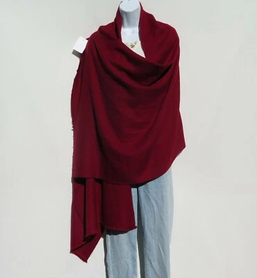 Cachemira | Himalaya | Chal | Mini espiga | 4 capas | Hecho a mano | Rojo rubí Foto 1 de 4