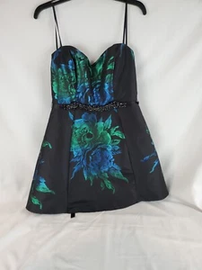 Nwt Say Yes To The Dress Junior Strapless Prom/Formal Floral Metalic Size 13/14 - Picture 1 of 6