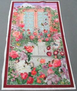 Michael Miller quilt-craft fabric MARBLE ARCH PANEL 2/3 yd (ddc-11709)PrettyPink