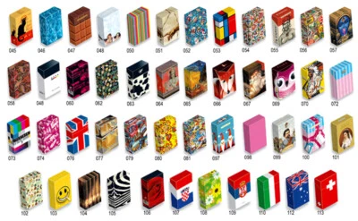 slipp overall Zigarettenschachtel Überzieher Box Etui mit Motiv aus Karton Pappe - Bild 1 von 2