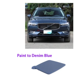 1x Denim Blue For Volvo XC60 2018-2021 Front Bumper Tow Hook Eye Cover Cap Trim - Picture 1 of 15