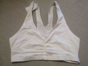 038X04 Barely There X570 Cotton Active Racerback Bra LG White