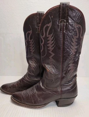 Botas de Vaquero Nocona Cuero Coñac Botas Occidentales Talla 7.5 D EE. UU. Foto 1 de 4