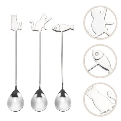  3 Pcs Cucchiaio Multifunzione Da Dessert in Acciaio Inossidabile - Immagine 1 di 4