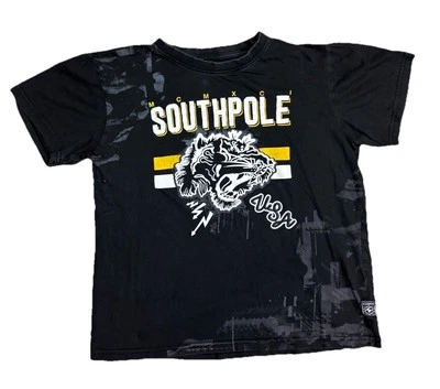 Camiseta Y2k Southpole Juvenil Talla Grande 14-16 Negra Estampado Gráfico MCMXCI Foto 1 de 4