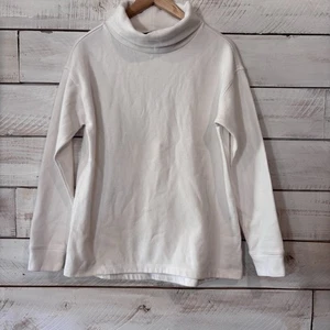 Suéter Lands End Cuello Tortuga Blanco Talla Mediana Pull Over - Imagen 1 de 4