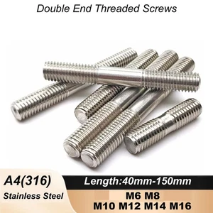 M6 M8 M10 M12-M16 316 Acero Inoxidable Doble Extremo Roscado Pernos Tornillo Varilla - Imagen 1 de 89
