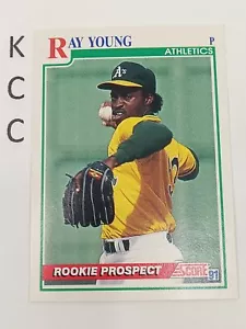 1991 Score Baseball Rookie Prospect #761 Ray Young Oakland Athletics - Picture 1 of 2