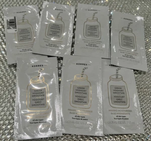 Korres Greek Yoghurt Smoothie Priming Moisturizer .05oz 16ml set x 7 Samples NEW - Picture 1 of 3