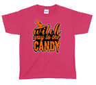 Witch Way To The Candy Halloween Boys Girls Unisex Funny T-Shirt