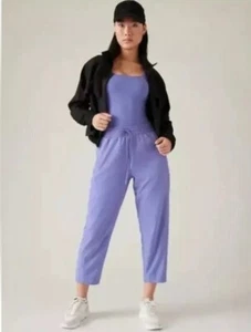 Athleta Arrival Straight Leg Ankle Pants in Dark Adonis Blue/Purple - Size 18 - Picture 1 of 4