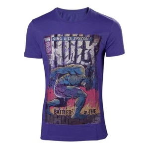 MARVEL COMICS Hombre el Increíble Hulk Battles Inhumans Camiseta Pequeño Morado - Imagen 1 de 1