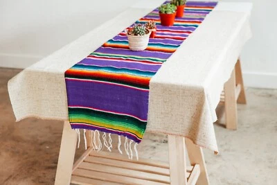 FIESTA MULTI Púrpura MESA CORREDOR SUROESTE 14"x72" Serape Fiesta Decoración Foto 1 de 2