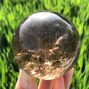 Bola de cristal de cuarzo natural ahumado de 1,21 lb espécimen de Reiki XQ2627 - Imagen 1 de 24