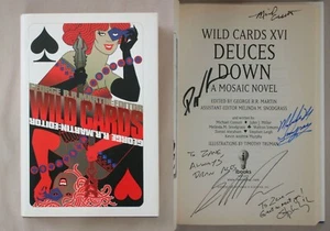 Signed 5X 1st Ed DEUCES DOWN George RR Martin Daniel Abraham +3 More WILDCARDS - Picture 1 of 4