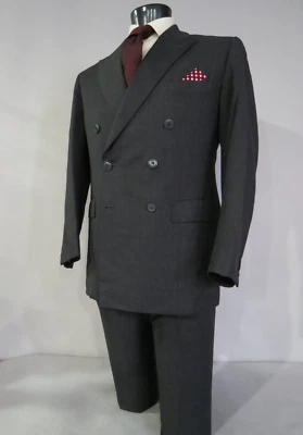 VTG Welsh & Jefferies Savile Row London six in two double breasted suit 40 R - Image 1 of 4
