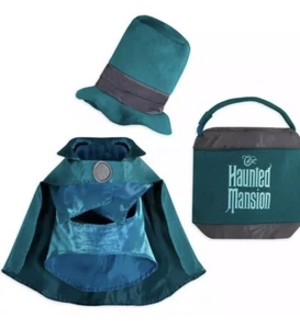 DISNEY TAILS The Haunted Mansion Hatbox Dog Costume XS and Toy - New With Tags - Picture 1 of 7