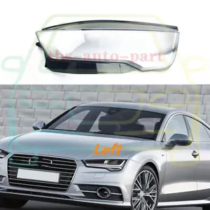 Left Headlight Cover Clear PC+Glue For Audi A7 S7 2016-2018 RS7 2017-2018 - Picture 1 of 9