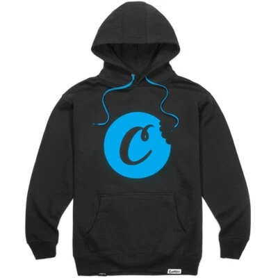 NUEVO CON ETIQUETAS Auténtica Sudadera con Capucha Berner Cookies Clothing CKS C-Bite Logo Negra/Azul Mediana Foto 1 de 2