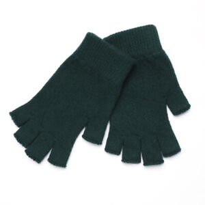 New Pure Cashmere Wool Gloves Man Women Half Finger Fingerless Gloves Mittens