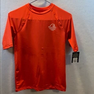 Red Wave Rashguard Swim Top - Picture 1 of 7