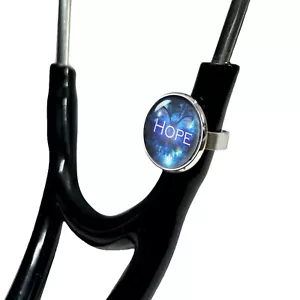 Butterfly Stethoscope Charm Id Name Tag Adjustable Accessory Nurse, Doctor Gift - Picture 1 of 7