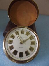 *Vintage Gold Coin Phinney Walker Travel Clock *Semca Germany* Repair or Parts*