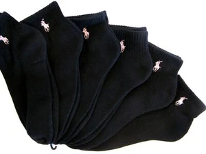6 Paar Ralph Lauren Polo Low Quarter Sportsocken Herren schwarz 6-12,5 - Bild 1 von 4