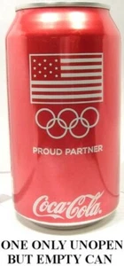 Coca-Cola 2014 Sochi Russia Winter Olympics USA Flag UNOPEN EMPTY 12oz Can Coke  - Picture 1 of 4
