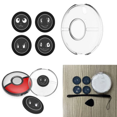 For Pokémon GO Plus+ Clear PC Protective Case with 4xAdhesive Pads & Hand Strap - Image 1 of 4