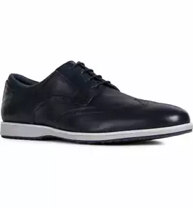 Geox Men's Blainey Navy Tumbled Leather Casual Shoes U926QA_00046_C4002 - Picture 1 of 6
