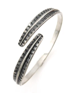 Brazalete David Andersen Noruega 925S Plata de Ley Estampado Envolvente - Imagen 1 de 9