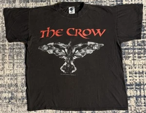 Vintage 1994 The Crow Movie Promo T Shirt L Brandon Lee Comic Book Horror Goth - Picture 1 of 8