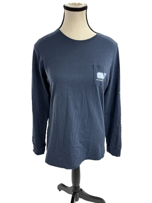 Camiseta gráfica Hanukkah manga larga azul marino talla S de Vineyard Vines para mujer Foto 1 de 4