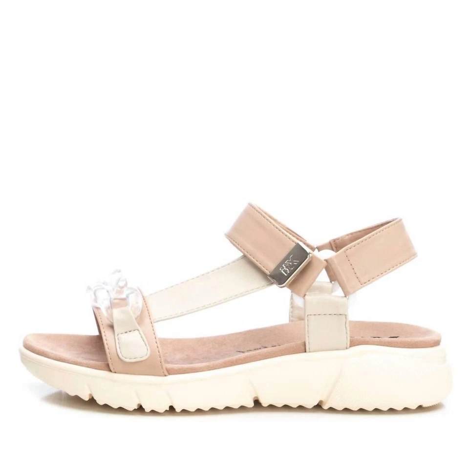 Sandalias planas para mujer Xti beige Foto 1 de 1