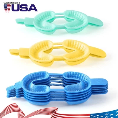 Bandejas desechables de espuma de flúor dental de doble arco de gel/espuma S M L 50 piezas/PK Foto 1 de 4