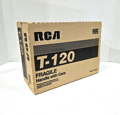 Box of 10 RCA T-120 T-120 Blank VHS Vintage Video Cassette Tapes NEW Sealed - Image 1 of 4