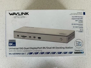 Station d'accueil WAVLINK USB C DisplayLink DL7400 2,5 G Ethernet double 8K@60 Hz quad 4K@60 Hz - Photo 1/23