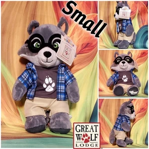 Peluche Build A Bear Great Wolf Lodge Mini Buddy Oliver mapache 12" - Imagen 1 de 6