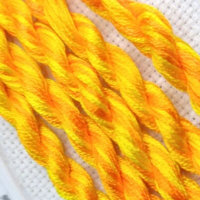 Hand Dyed Six Strand Embroidery Thread, Yellow and Orange, 100% Cotton Floss - Image 1 of 3
