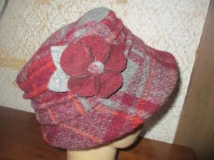 Giuliana Women's Wool/Polyester Hat Dome Patchwork Made In Italy - Picture 1 of 8