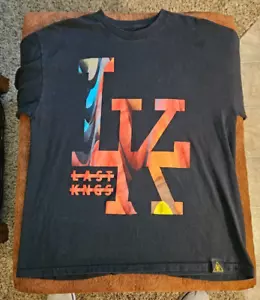 Last Kings T Shirt Black Mens XL Short Sleeve Crew Neck Graphic LK Colors VINTAG - Picture 1 of 5