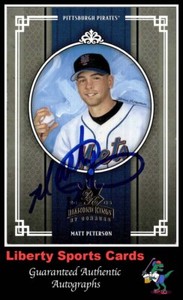2005 Donruss Matt Peterson #260 Authentic Autographed Card New York mets