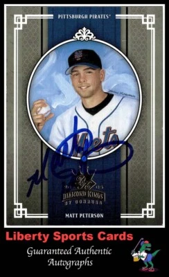 2005 Donruss Matt Peterson #260 Authentic Autographed Card New York mets - Image 1 of 2