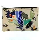 Used Vivienne Westwood Anglomania Embroidery Clutch Bag Bird Orb Canvas Beige